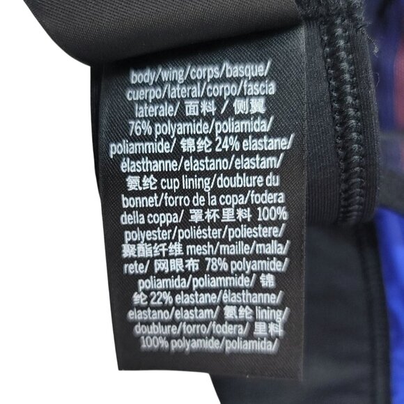 Victoria's Secret PINK Push Up Sports Bra Blue XS Full Cover Racerback Ultimate - Picture 7 of 7